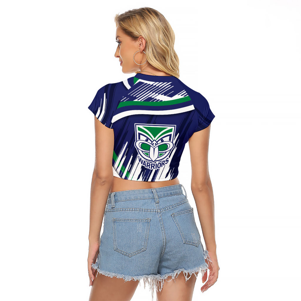 New Zealand Warriors Rugby Mascot Raglan Cropped T Shirt Fierce Athlete Graphic in Sports Style