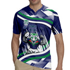 New Zealand Warriors Rugby Mascot Rugby Jersey Fierce Athlete Graphic in Sports Style