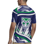 New Zealand Warriors Rugby Mascot Rugby Jersey Fierce Athlete Graphic in Sports Style