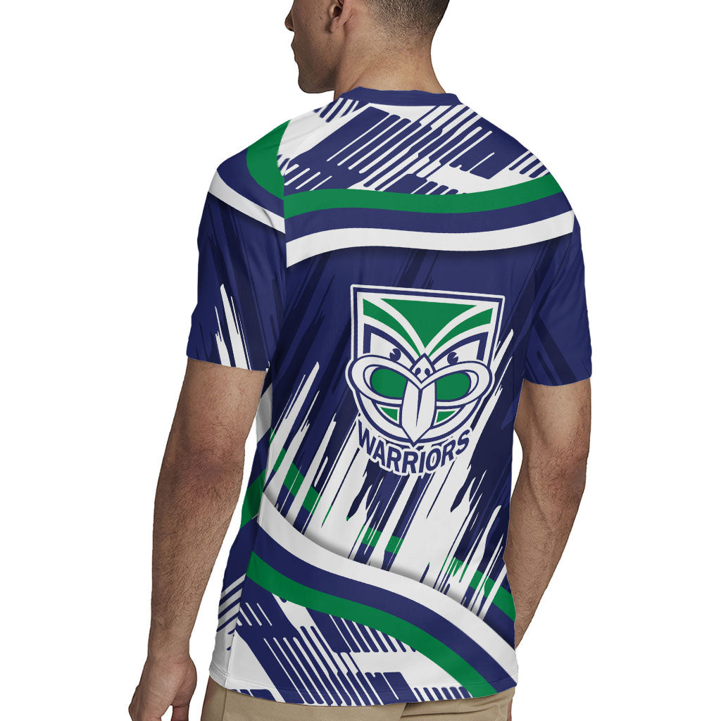 New Zealand Warriors Rugby Mascot Rugby Jersey Fierce Athlete Graphic in Sports Style