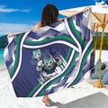New Zealand Warriors Rugby Mascot Sarong Fierce Athlete Graphic in Sports Style