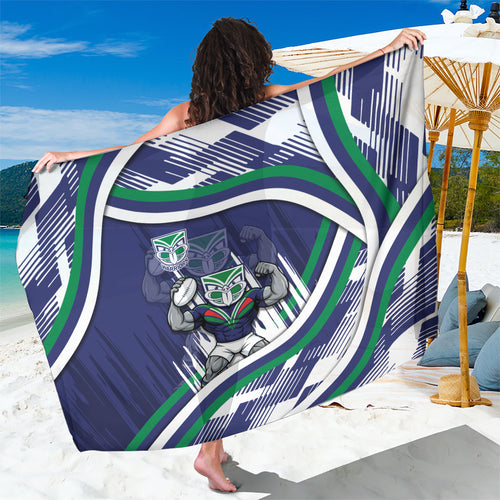 New Zealand Warriors Rugby Mascot Sarong Fierce Athlete Graphic in Sports Style