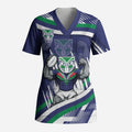New Zealand Warriors Rugby Mascot Scrub Top Fierce Athlete Graphic in Sports Style