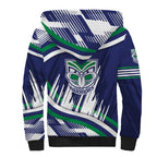 New Zealand Warriors Rugby Mascot Sherpa Hoodie Fierce Athlete Graphic in Sports Style