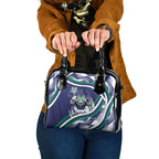 New Zealand Warriors Rugby Mascot Shoulder Handbag Fierce Athlete Graphic in Sports Style