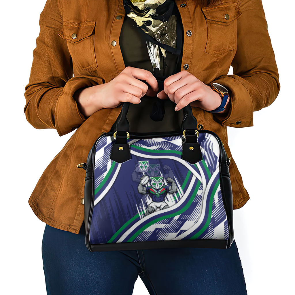 New Zealand Warriors Rugby Mascot Shoulder Handbag Fierce Athlete Graphic in Sports Style