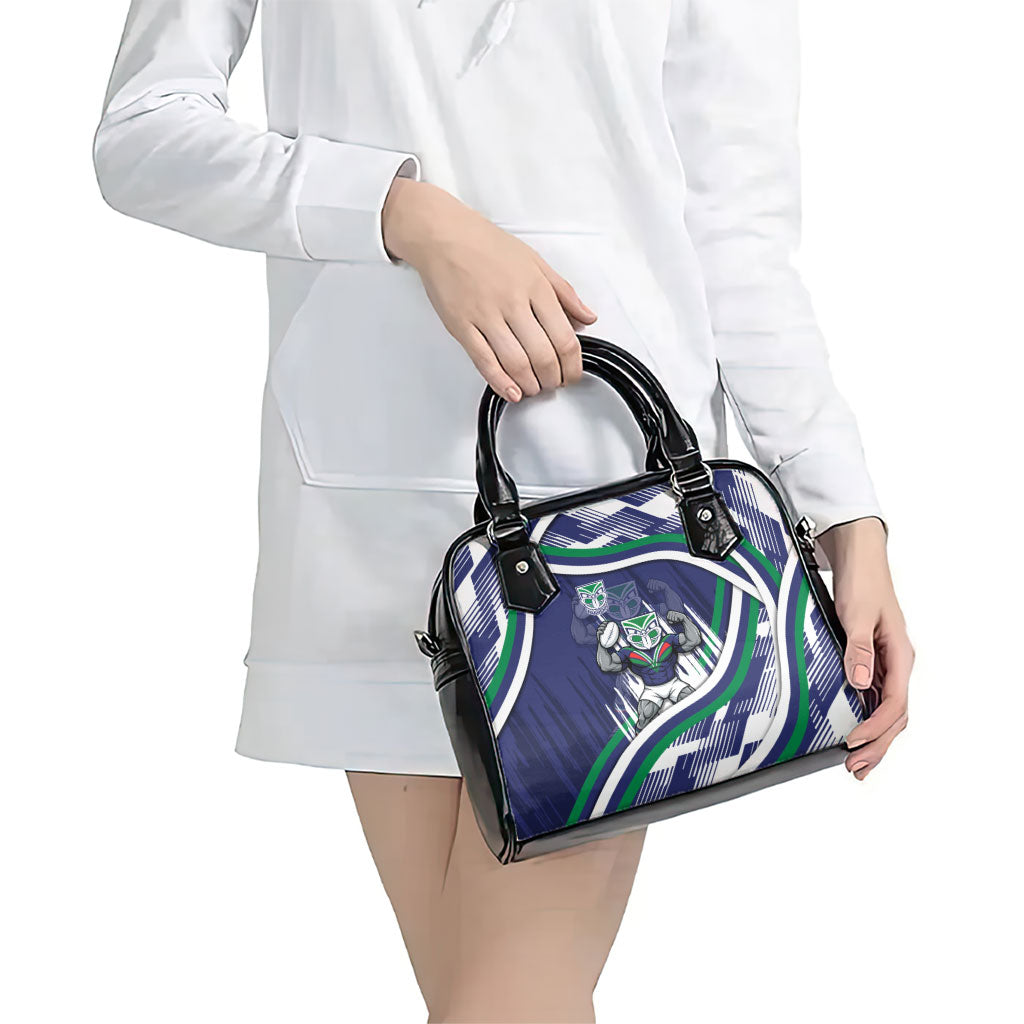 New Zealand Warriors Rugby Mascot Shoulder Handbag Fierce Athlete Graphic in Sports Style