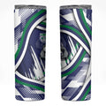 New Zealand Warriors Rugby Mascot Skinny Tumbler Fierce Athlete Graphic in Sports Style