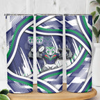 New Zealand Warriors Rugby Mascot Skinny Tumbler Fierce Athlete Graphic in Sports Style