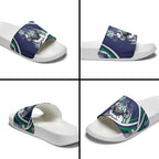 New Zealand Warriors Rugby Mascot Slide Sandals Fierce Athlete Graphic in Sports Style