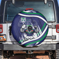 New Zealand Warriors Rugby Mascot Spare Tire Cover Fierce Athlete Graphic in Sports Style