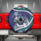 New Zealand Warriors Rugby Mascot Spare Tire Cover Fierce Athlete Graphic in Sports Style