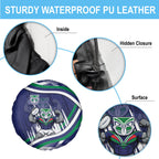 New Zealand Warriors Rugby Mascot Spare Tire Cover Fierce Athlete Graphic in Sports Style