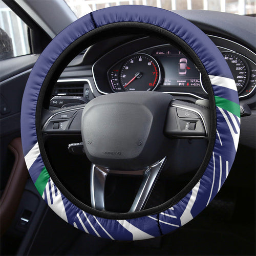New Zealand Warriors Rugby Mascot Steering Wheel Cover Fierce Athlete Graphic in Sports Style