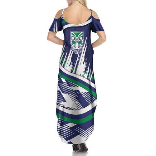 New Zealand Warriors Rugby Mascot Summer Maxi Dress Fierce Athlete Graphic in Sports Style