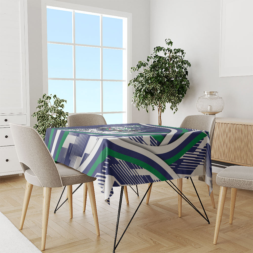 New Zealand Warriors Rugby Mascot Tablecloth Fierce Athlete Graphic in Sports Style