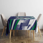 New Zealand Warriors Rugby Mascot Tablecloth Fierce Athlete Graphic in Sports Style