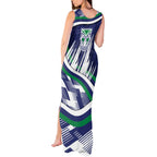 New Zealand Warriors Rugby Mascot Tank Maxi Dress Fierce Athlete Graphic in Sports Style