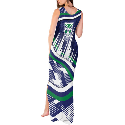 New Zealand Warriors Rugby Mascot Tank Maxi Dress Fierce Athlete Graphic in Sports Style