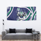 New Zealand Warriors Rugby Mascot Tapestry Fierce Athlete Graphic in Sports Style