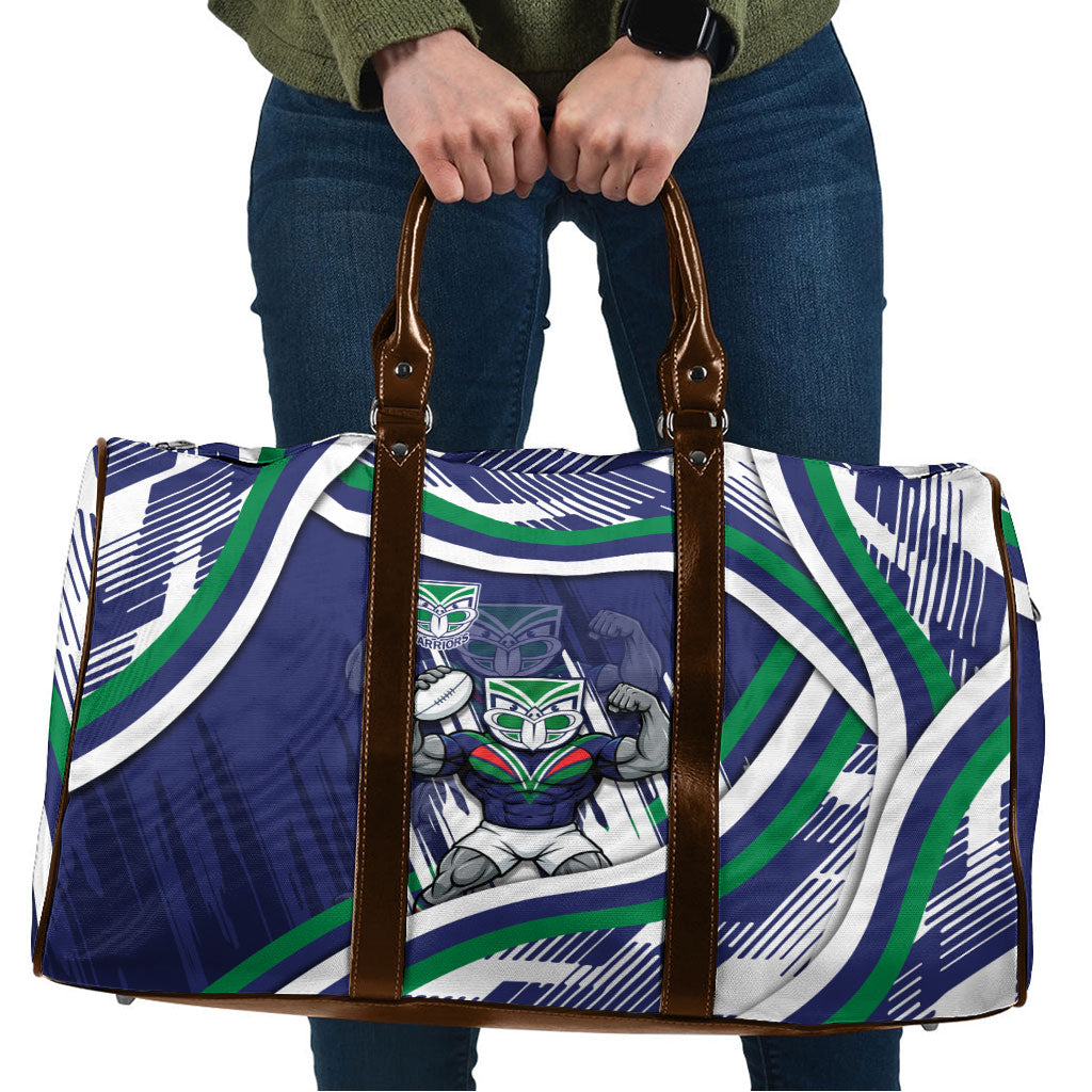 New Zealand Warriors Rugby Mascot Travel Bag Fierce Athlete Graphic in Sports Style