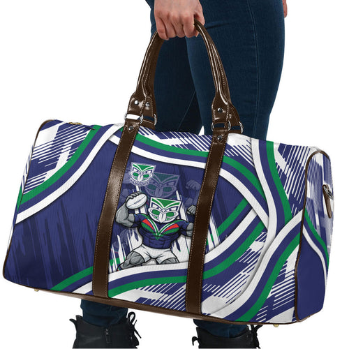 New Zealand Warriors Rugby Mascot Travel Bag Fierce Athlete Graphic in Sports Style