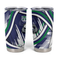 New Zealand Warriors Rugby Mascot Tumbler Cup Fierce Athlete Graphic in Sports Style