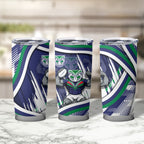 New Zealand Warriors Rugby Mascot Tumbler Cup Fierce Athlete Graphic in Sports Style