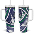 New Zealand Warriors Rugby Mascot Tumbler With Handle Fierce Athlete Graphic in Sports Style