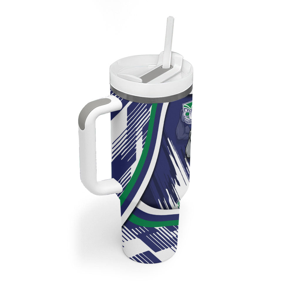 New Zealand Warriors Rugby Mascot Tumbler With Handle Fierce Athlete Graphic in Sports Style