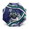 New Zealand Warriors Rugby Mascot Umbrella Fierce Athlete Graphic in Sports Style