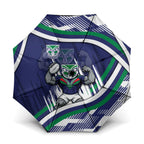 New Zealand Warriors Rugby Mascot Umbrella Fierce Athlete Graphic in Sports Style