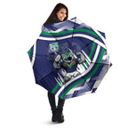 New Zealand Warriors Rugby Mascot Umbrella Fierce Athlete Graphic in Sports Style