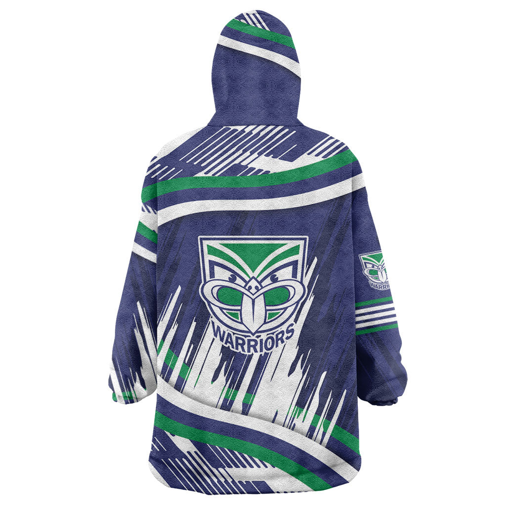 New Zealand Warriors Rugby Mascot Wearable Blanket Hoodie Fierce Athlete Graphic in Sports Style