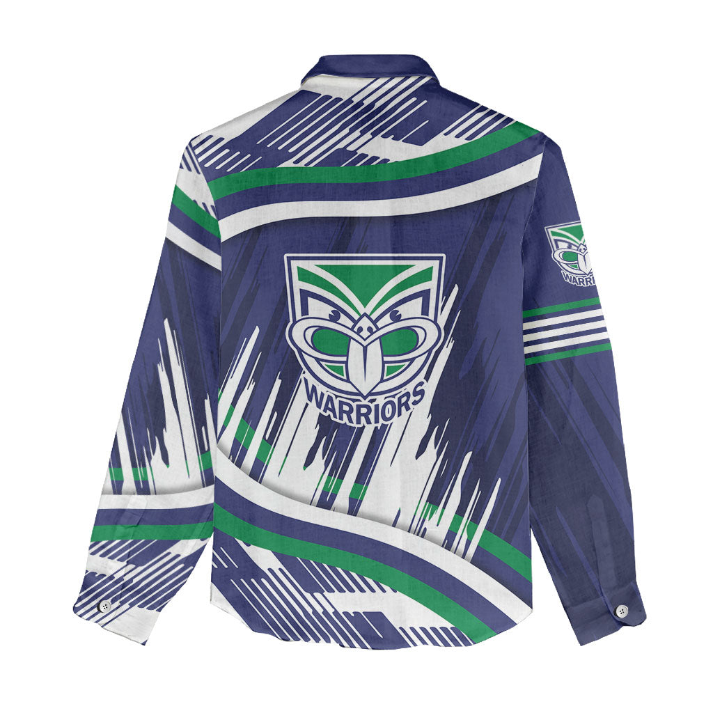 New Zealand Warriors Rugby Mascot Women Casual Shirt Fierce Athlete Graphic in Sports Style