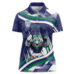 New Zealand Warriors Rugby Mascot Women Polo Shirt Fierce Athlete Graphic in Sports Style