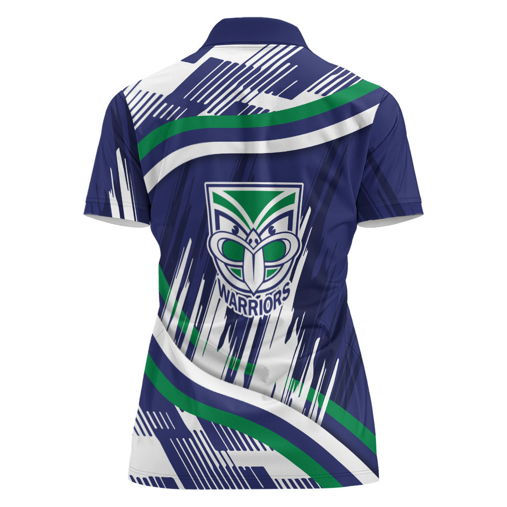 New Zealand Warriors Rugby Mascot Women Polo Shirt Fierce Athlete Graphic in Sports Style