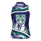 New Zealand Warriors Rugby Mascot Women Sleeveless Polo Shirt Fierce Athlete Graphic in Sports Style