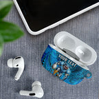 Personalised Cronulla-Sutherland Sharks AirPods Case Polynesian Tribal Art Style With Hammerhead Mascot