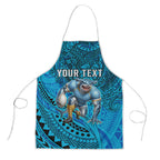 Personalised Cronulla-Sutherland Sharks Apron Polynesian Tribal Art Style With Hammerhead Mascot