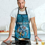 Personalised Cronulla-Sutherland Sharks Apron Polynesian Tribal Art Style With Hammerhead Mascot