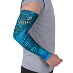 Personalised Cronulla-Sutherland Sharks Arm Sleeves Polynesian Tribal Art Style With Hammerhead Mascot