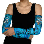 Personalised Cronulla-Sutherland Sharks Arm Sleeves Polynesian Tribal Art Style With Hammerhead Mascot