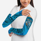 Personalised Cronulla-Sutherland Sharks Arm Sleeves Polynesian Tribal Art Style With Hammerhead Mascot