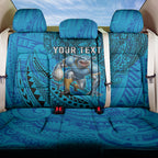Personalised Cronulla-Sutherland Sharks Back Car Seat Cover Polynesian Tribal Art Style With Hammerhead Mascot