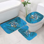 Personalised Cronulla-Sutherland Sharks Bathroom Set Polynesian Tribal Art Style With Hammerhead Mascot