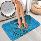 Personalised Cronulla-Sutherland Sharks Bathroom Set Polynesian Tribal Art Style With Hammerhead Mascot