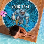 Personalised Cronulla-Sutherland Sharks Beach Blanket Polynesian Tribal Art Style With Hammerhead Mascot