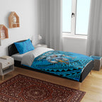 Personalised Cronulla-Sutherland Sharks Bedding Set Polynesian Tribal Art Style With Hammerhead Mascot