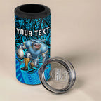 Personalised Cronulla-Sutherland Sharks 4 in 1 Can Cooler Tumbler Polynesian Tribal Art Style With Hammerhead Mascot